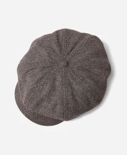Bronson Mfg Light Herringbone Wool Newsboy Cap><noscript><img width=