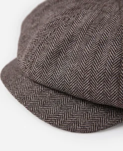 Bronson Mfg Light Herringbone Wool Newsboy Cap><noscript><img width=