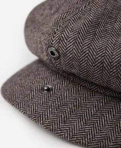 Bronson Mfg Light Herringbone Wool Newsboy Cap><noscript><img width=