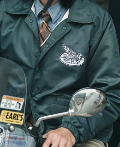 Bronson Mfg Logo-Appliqued Nylon Coach Jacket - Green><noscript><img width=