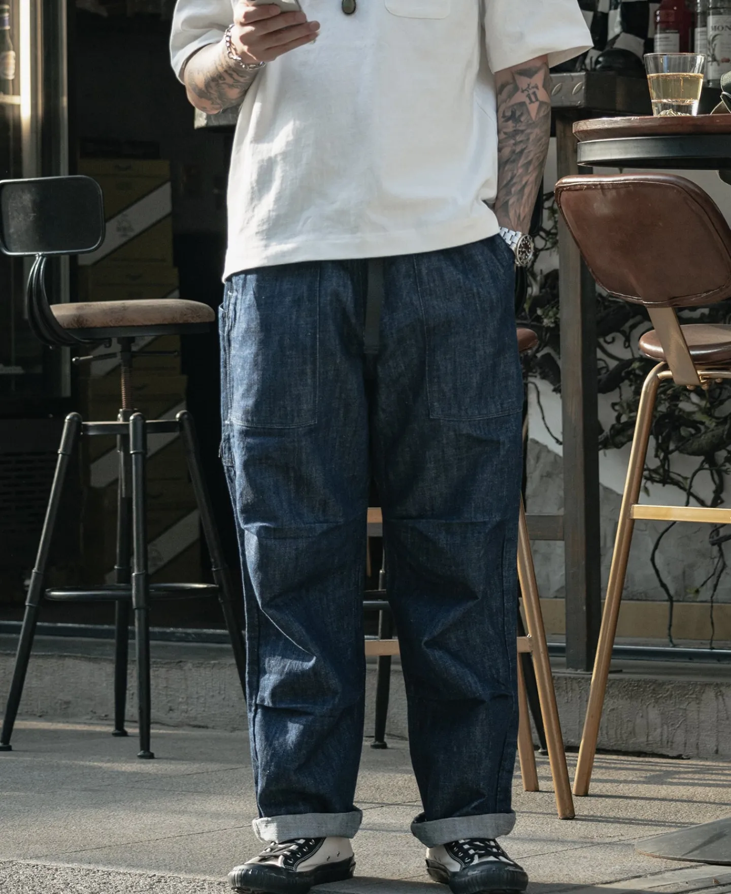 Bronson Mfg Loose Climbers' Pants - Denim Blue> Pants & Trousers