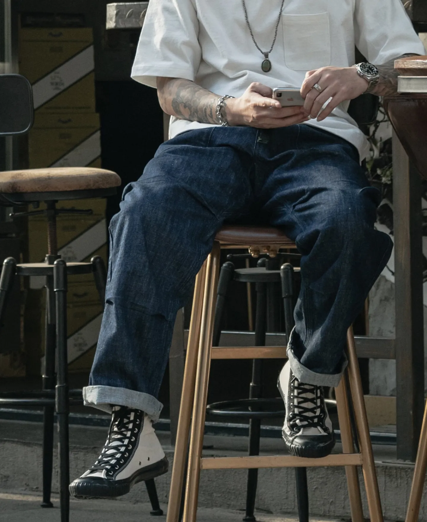 Bronson Mfg Loose Climbers' Pants - Denim Blue> Pants & Trousers