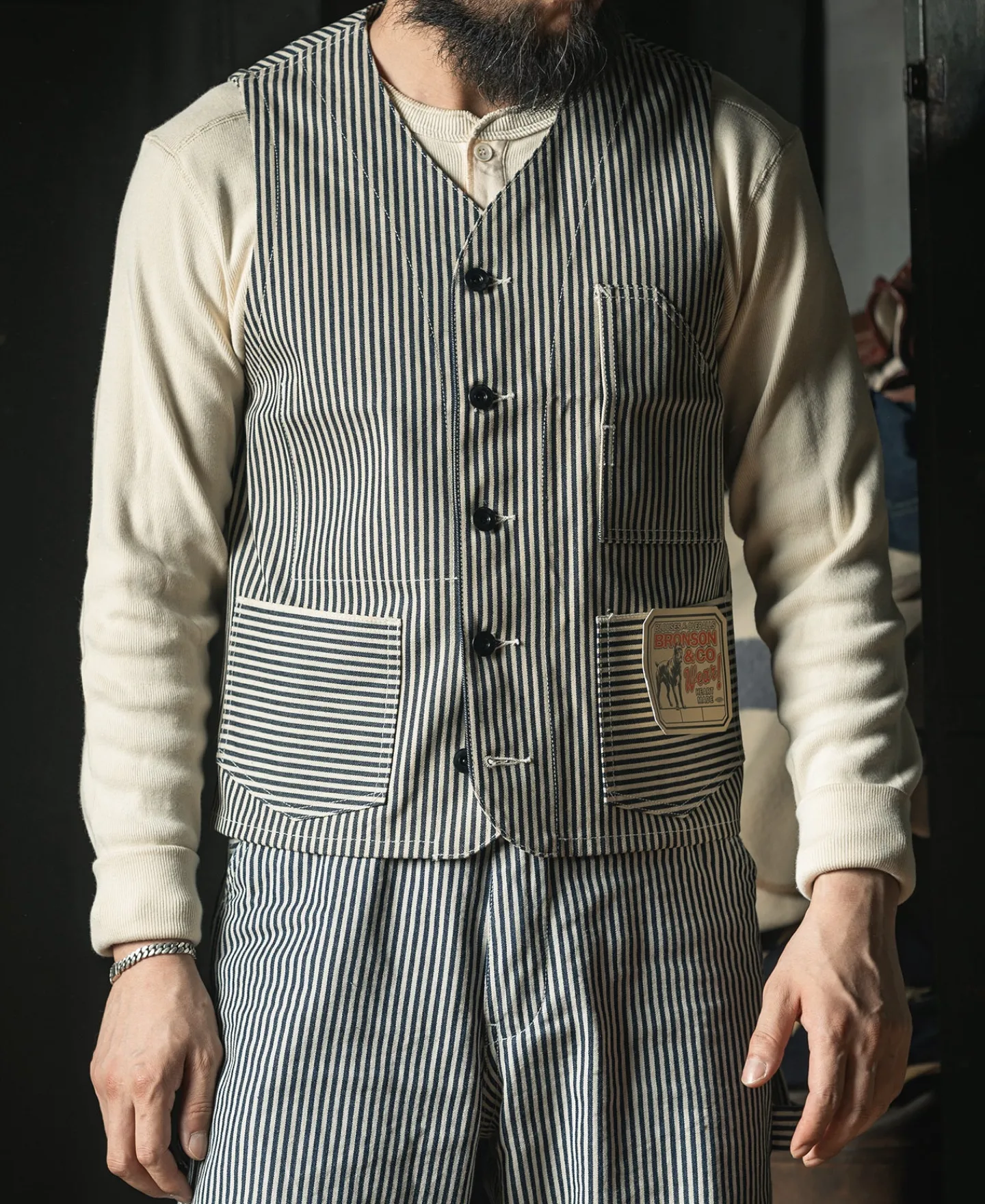 Bronson Mfg Lot 423 Express Stripe Vest> Vests