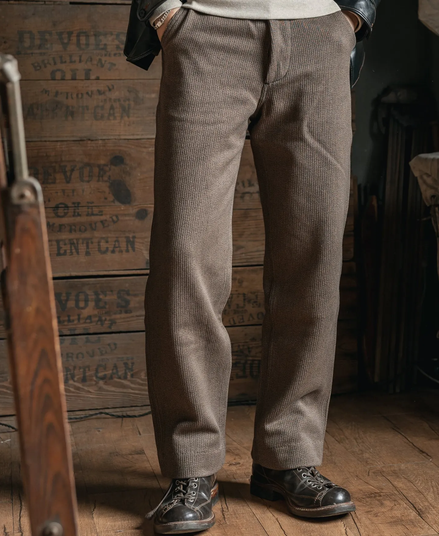 Bronson Mfg Lot 929 Pique Salt & Pepper Stripe Pants> Pants & Trousers