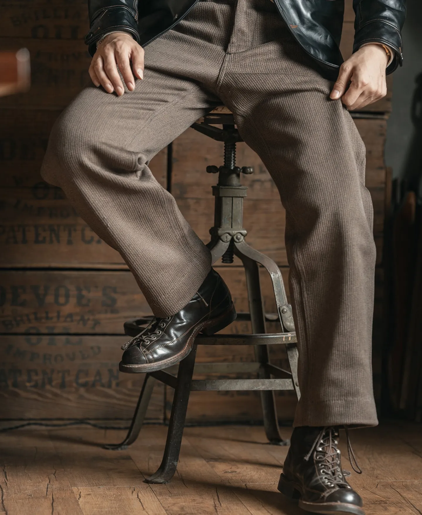 Bronson Mfg Lot 929 Pique Salt & Pepper Stripe Pants> Pants & Trousers
