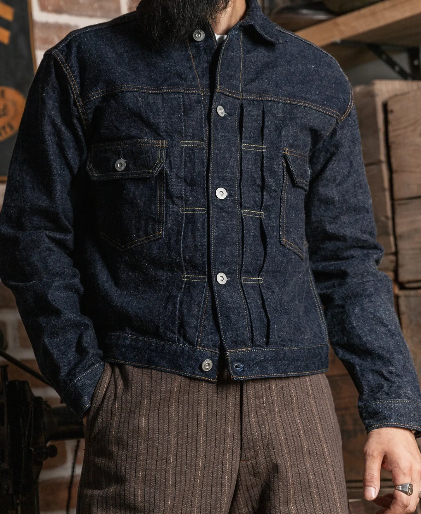 Bronson Mfg Lot 52807XX 1952 Model Type 2 Selvedge Denim Jacket> Denim Jackets|Jackets & Coats