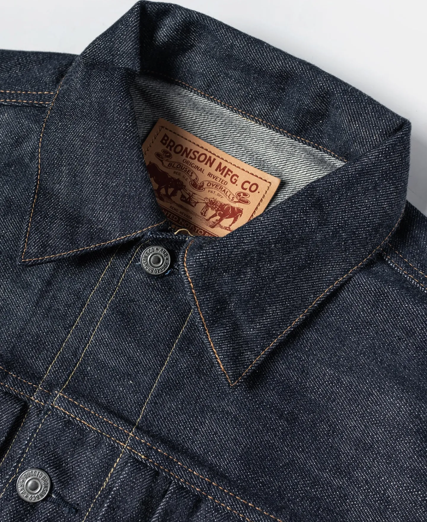 Bronson Mfg Lot 52807XX 1952 Model Type 2 Selvedge Denim Jacket> Denim Jackets|Jackets & Coats
