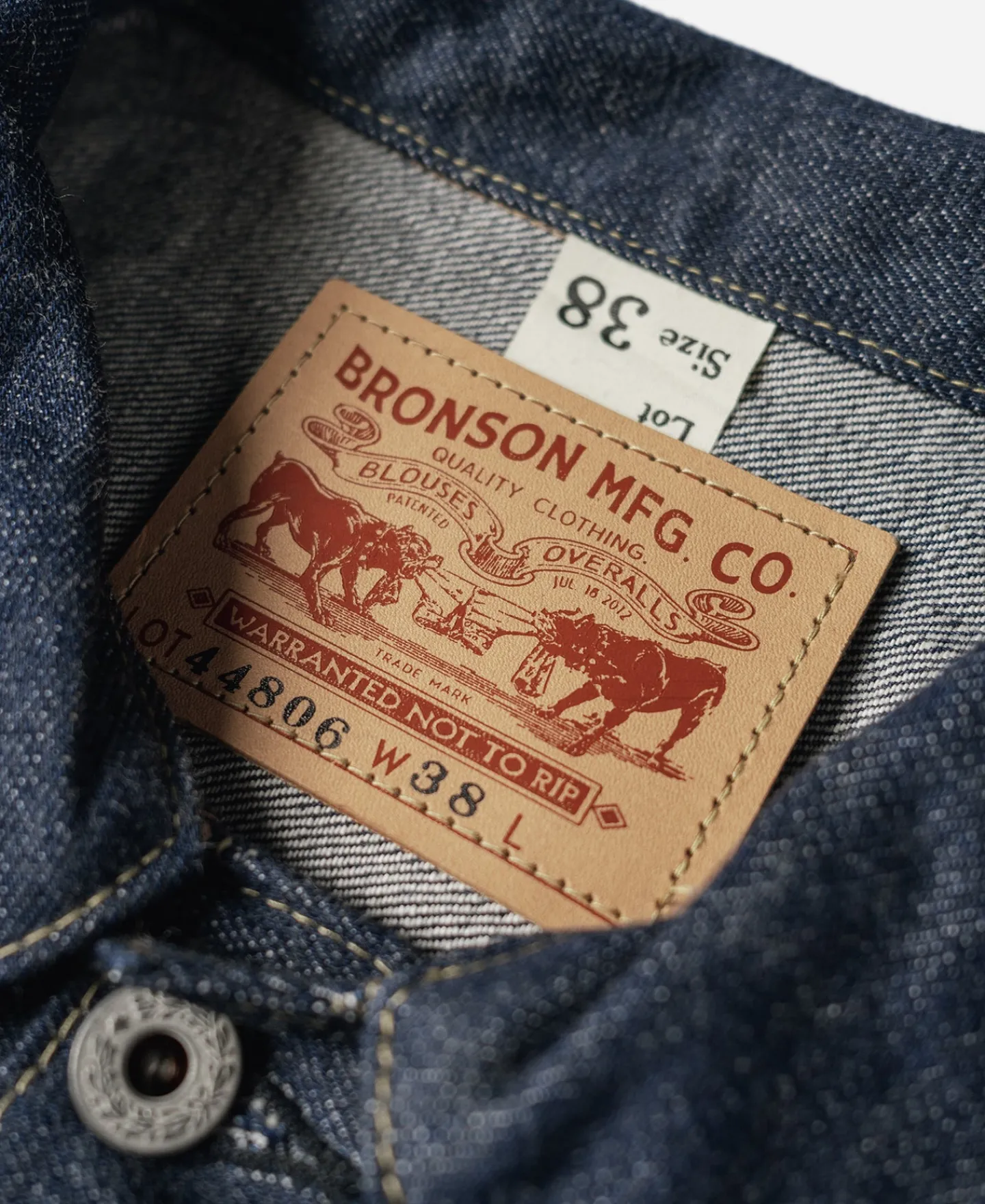 Bronson Mfg Lot 44806XX WWII Type 1 Selvedge Denim Jacket> Denim Jackets|Jackets & Coats