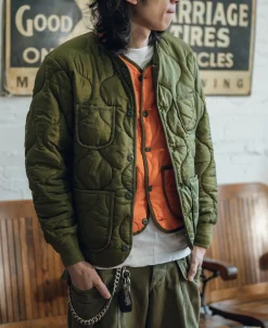 Bronson Mfg Military Style Quilted Padded Ripstop Nylon Jacket -><noscript><img width=