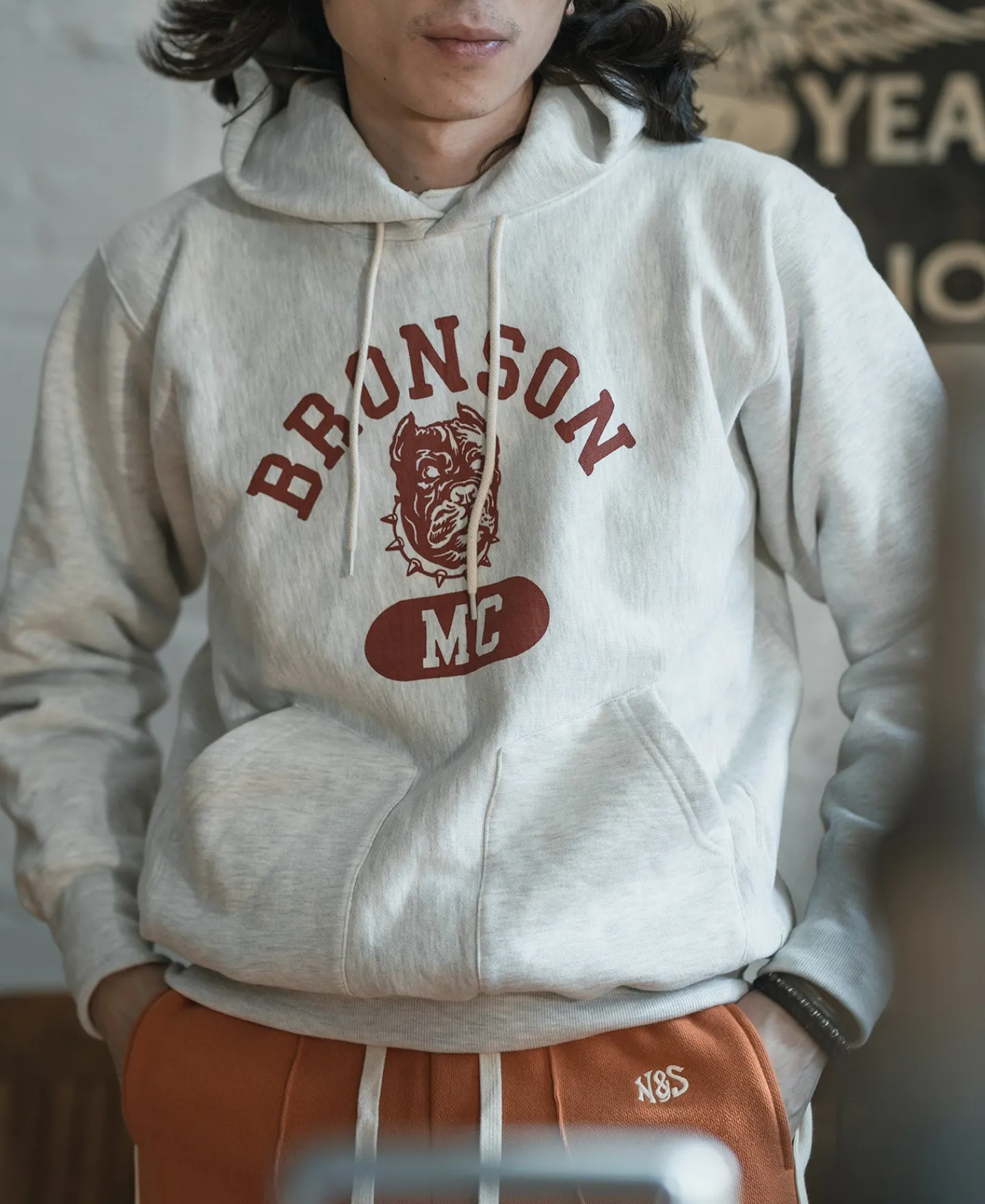Bronson Mfg Motorcycle Club Logo-Print Reverse Weave Hoodie> Sweatshirts & Hoodies