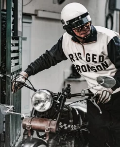 Bronson Mfg Motorcycle Turtle Zip Jersey Overweight Sweatshirt -><noscript><img width=