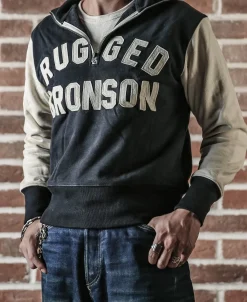 Bronson Mfg Motorcycle Turtle Zip Jersey Overweight Sweatshirt -><noscript><img width=