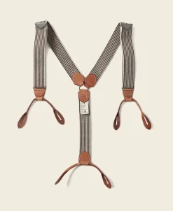 Bronson Mfg Old-Time Y-Back Leather Button Suspenders -> Others