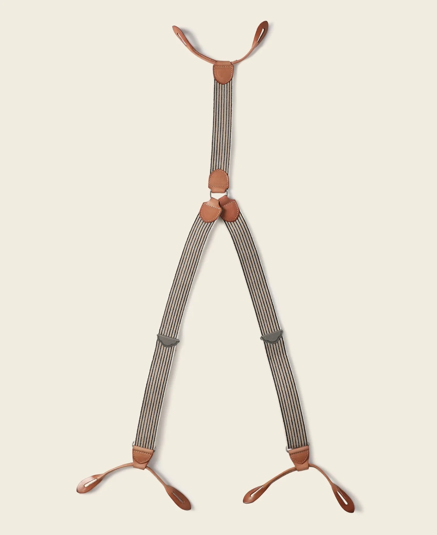 Bronson Mfg Old-Time Y-Back Leather Button Suspenders -> Others