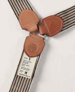 Bronson Mfg Old-Time Y-Back Leather Button Suspenders -><noscript><img width=
