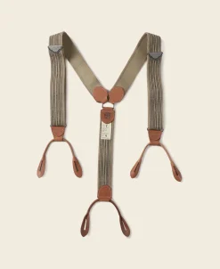 Bronson Mfg Old-Time Y-Back Leather Button Suspenders -> Others