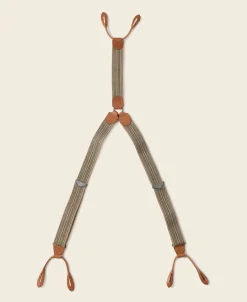 Bronson Mfg Old-Time Y-Back Leather Button Suspenders -> Others