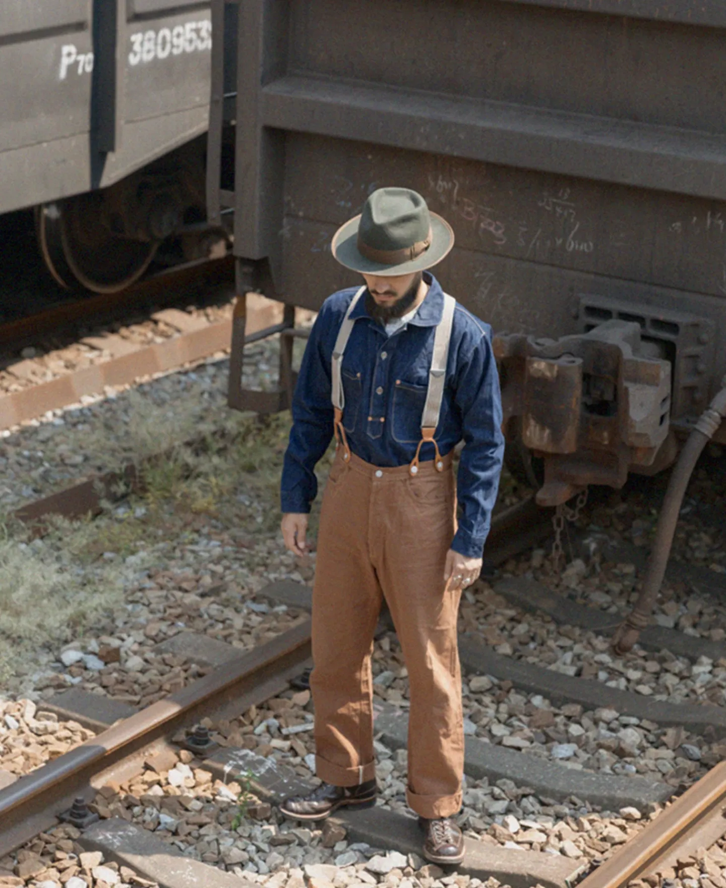 Bronson Mfg Old-Time Y-Back Leather Button Suspenders -> Others