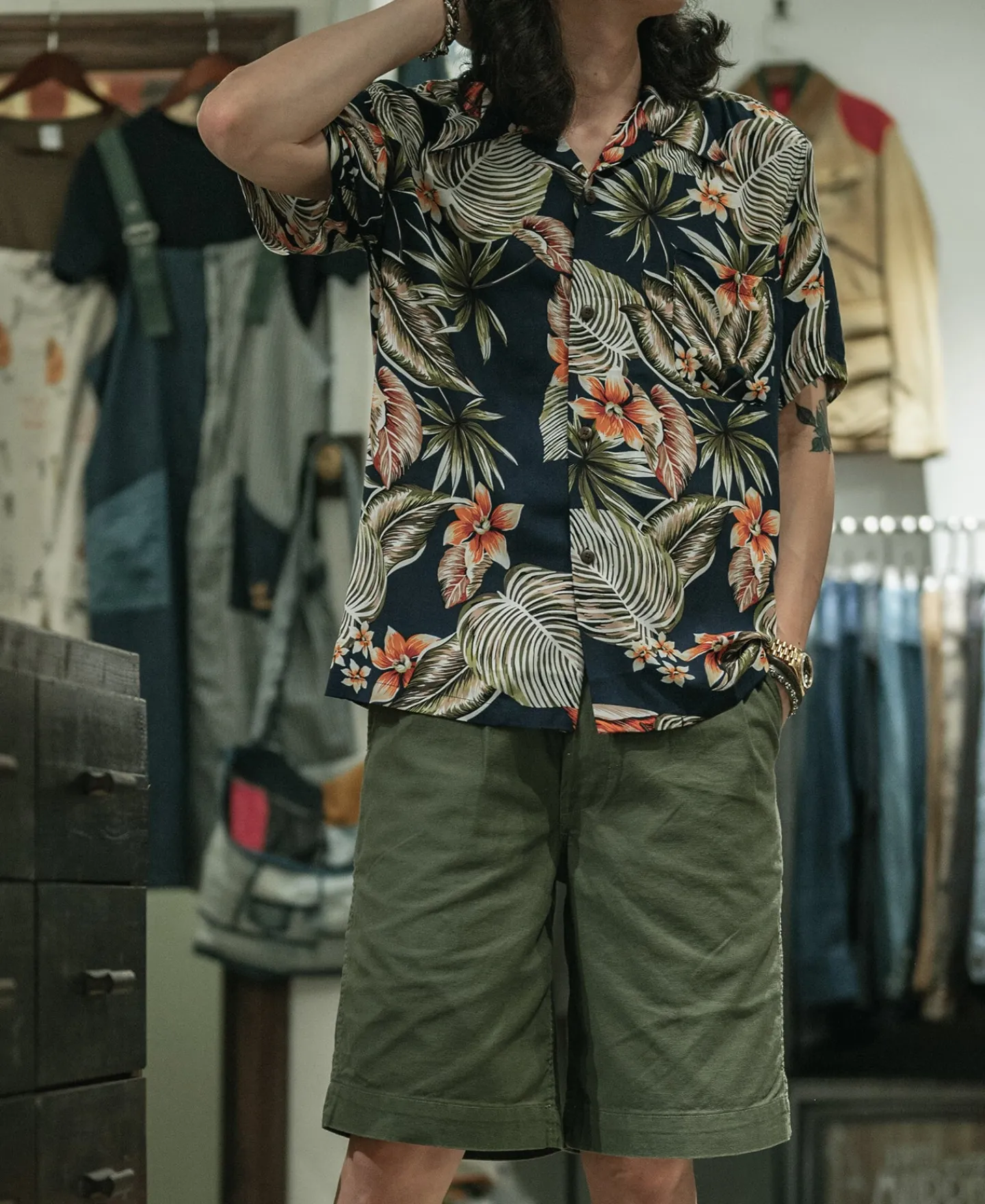Bronson Mfg Plants & Flowers Pattern Aloha Shirt -> Hawaiian Shirts|Short Sleeve Shirts