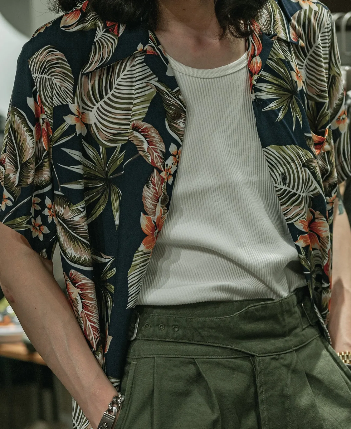 Bronson Mfg Plants & Flowers Pattern Aloha Shirt -> Hawaiian Shirts|Short Sleeve Shirts