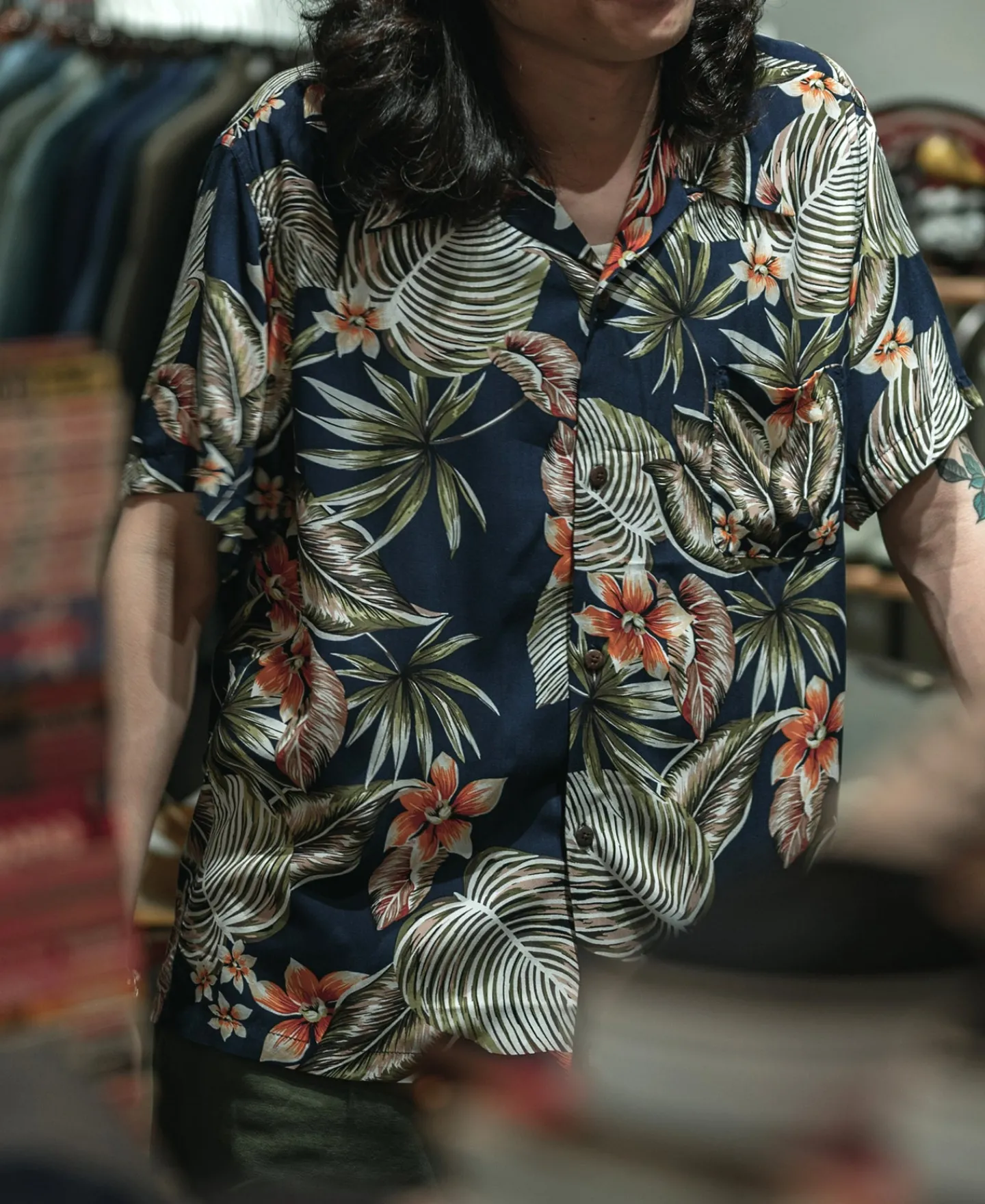 Bronson Mfg Plants & Flowers Pattern Aloha Shirt -> Hawaiian Shirts|Short Sleeve Shirts