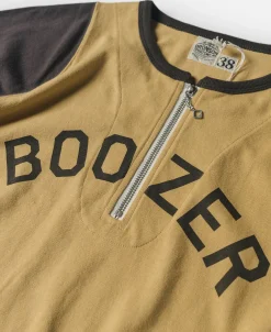 Bronson Mfg Quarter-Zip Rider Printed Raglan Sleeve T-Shirt - Yellow><noscript><img width=