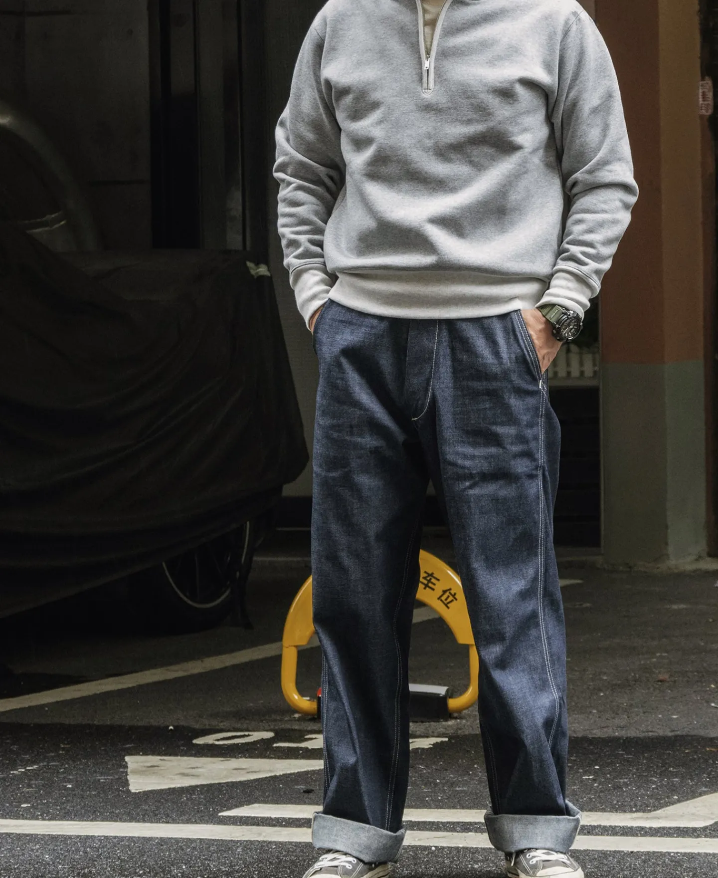 Bronson Mfg Racing Half-Zip Heavyweight Fleece Sweatshirt -> Sweatshirts & Hoodies