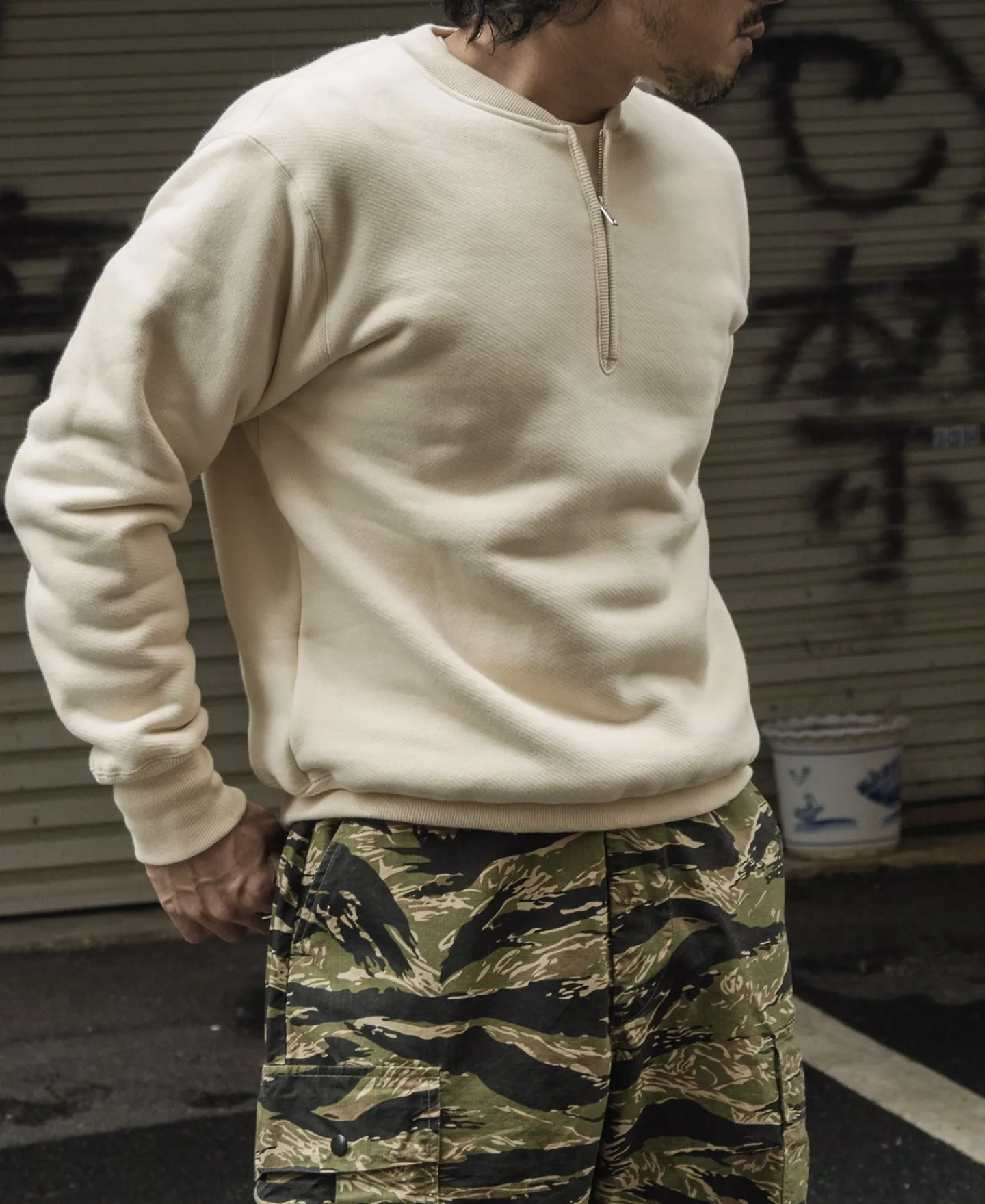 Bronson Mfg Racing Half-Zip Heavyweight Fleece Sweatshirt -> Sweatshirts & Hoodies