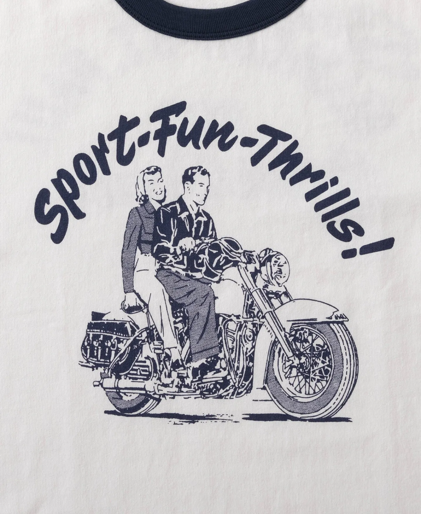 Bronson Mfg Retro Motorcycle Rider Printed T-Shirt -> Short Sleeve T-Shirts|Graphic T-Shirts