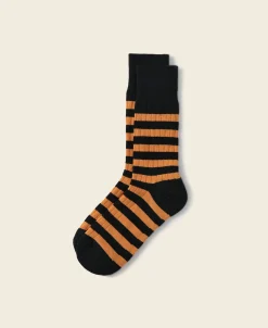 Bronson Mfg Retro Striped Cotton Socks -> Socks