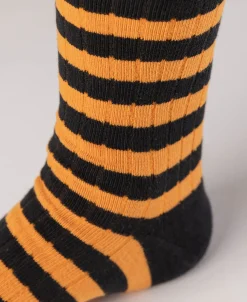 Bronson Mfg Retro Striped Cotton Socks -><noscript><img width=