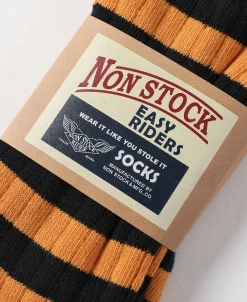 Bronson Mfg Retro Striped Cotton Socks -><noscript><img width=