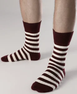 Bronson Mfg Retro Striped Cotton Socks -> Socks
