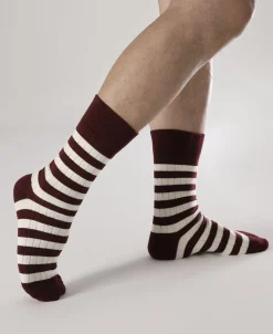 Bronson Mfg Retro Striped Cotton Socks -><noscript><img width=
