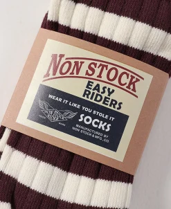 Bronson Mfg Retro Striped Cotton Socks -><noscript><img width=