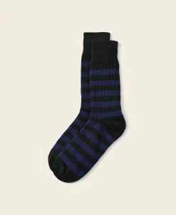 Bronson Mfg Retro Striped Cotton Socks -> Socks
