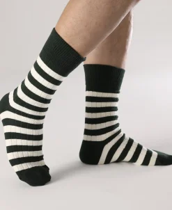 Bronson Mfg Retro Striped Cotton Socks -><noscript><img width=