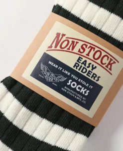 Bronson Mfg Retro Striped Cotton Socks -><noscript><img width=