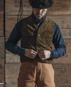 Bronson Mfg 1930s Corduroy Hunting Vest -><noscript><img width=