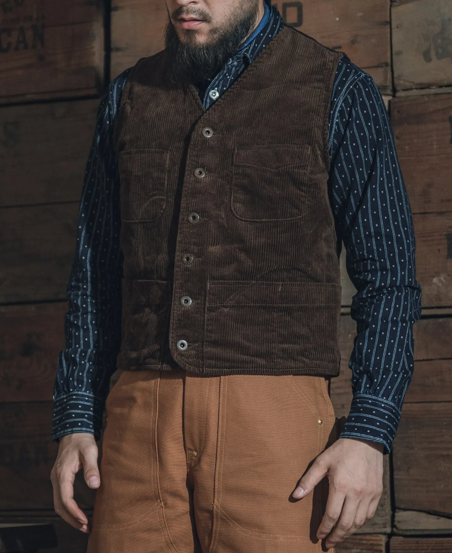 Bronson Mfg 1930s Corduroy Hunting Vest -> Vests