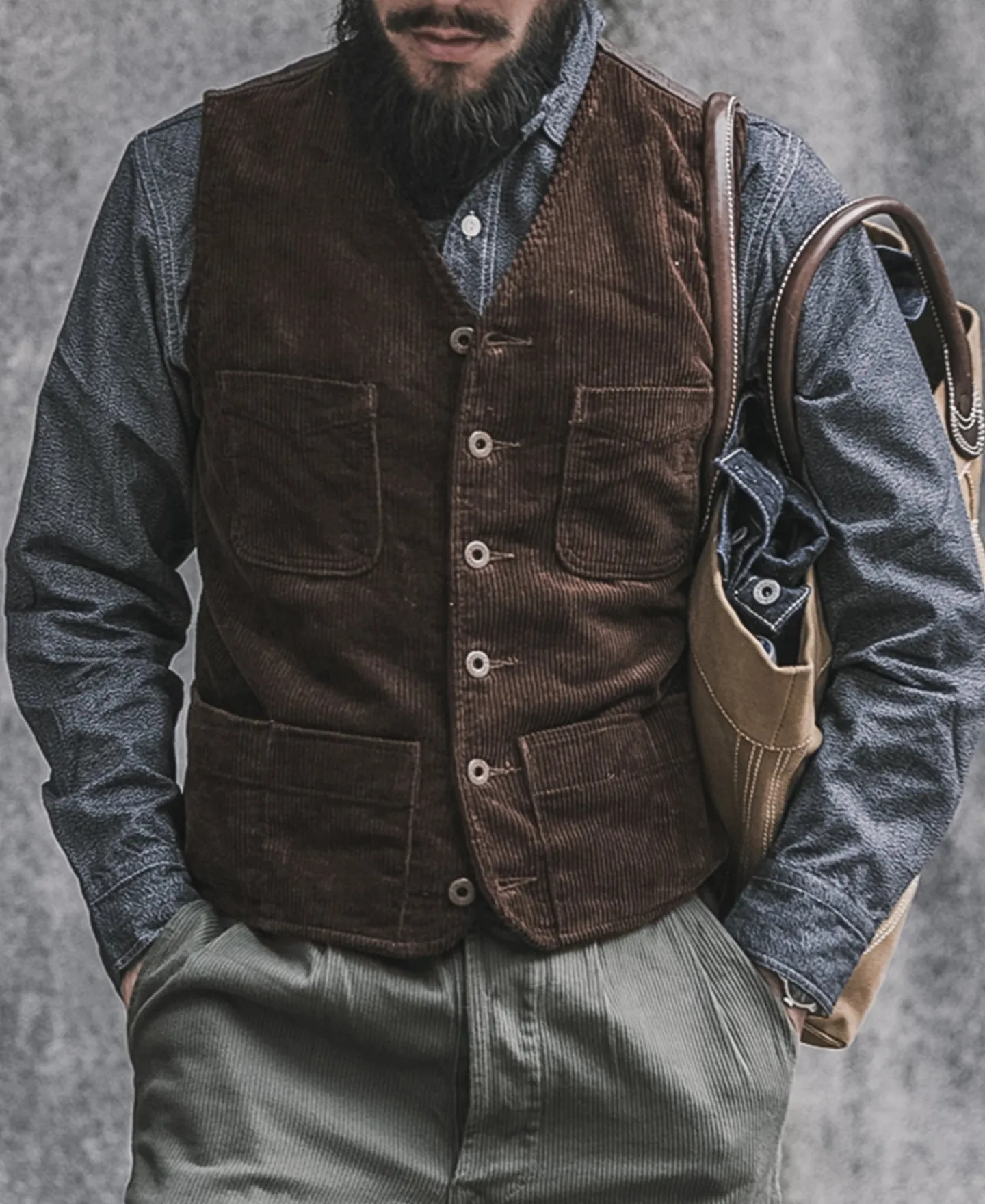 Bronson Mfg 1930s Corduroy Hunting Vest -> Vests