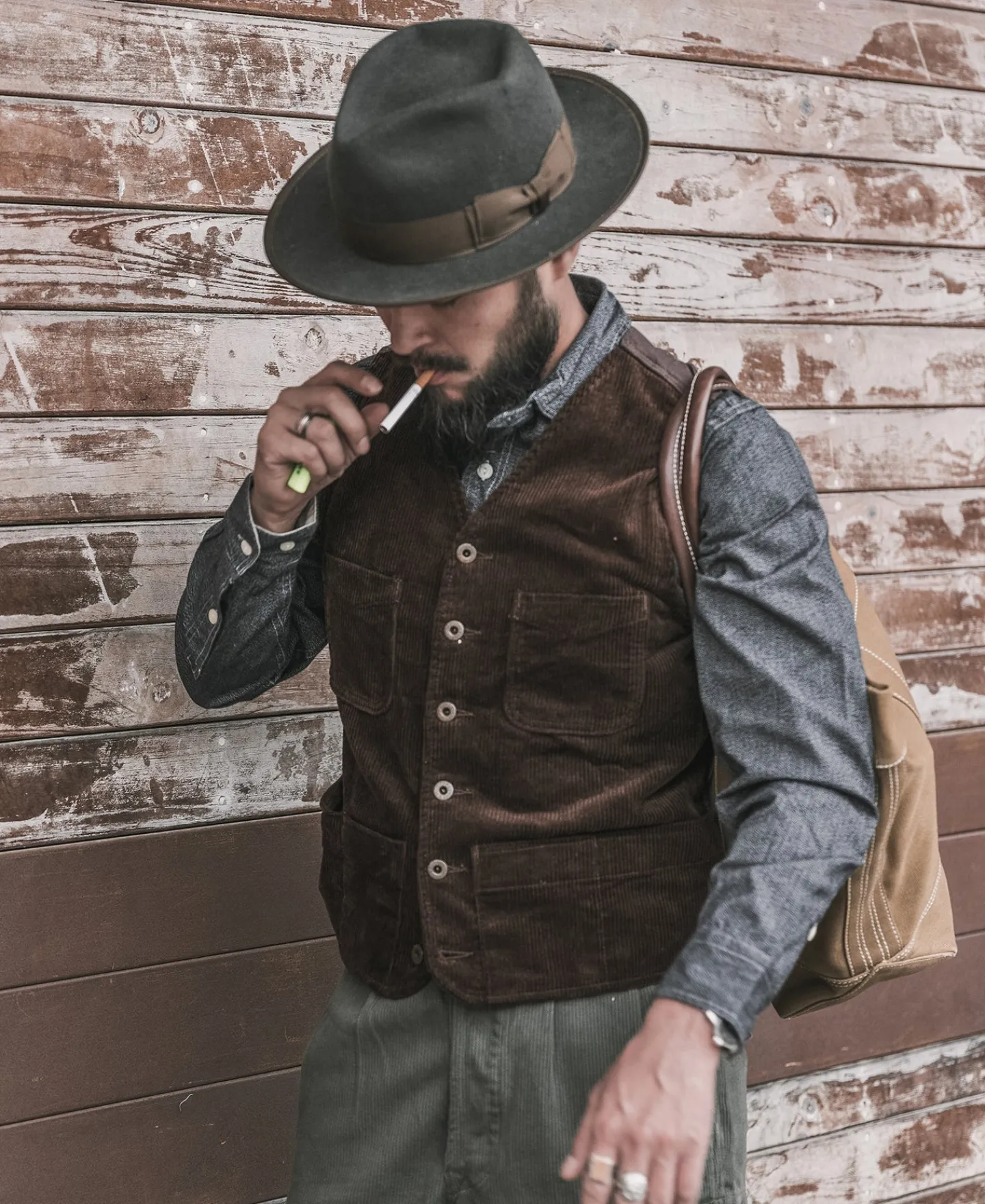 Bronson Mfg 1930s Corduroy Hunting Vest -> Vests