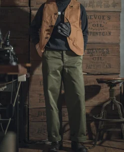 Bronson Mfg 1930s Heavyweight Canvas Game Pocket Hunting Vest -><noscript><img width=