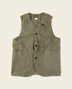 Bronson Mfg 1930s Heavyweight Canvas Game Pocket Hunting Vest -> Vests