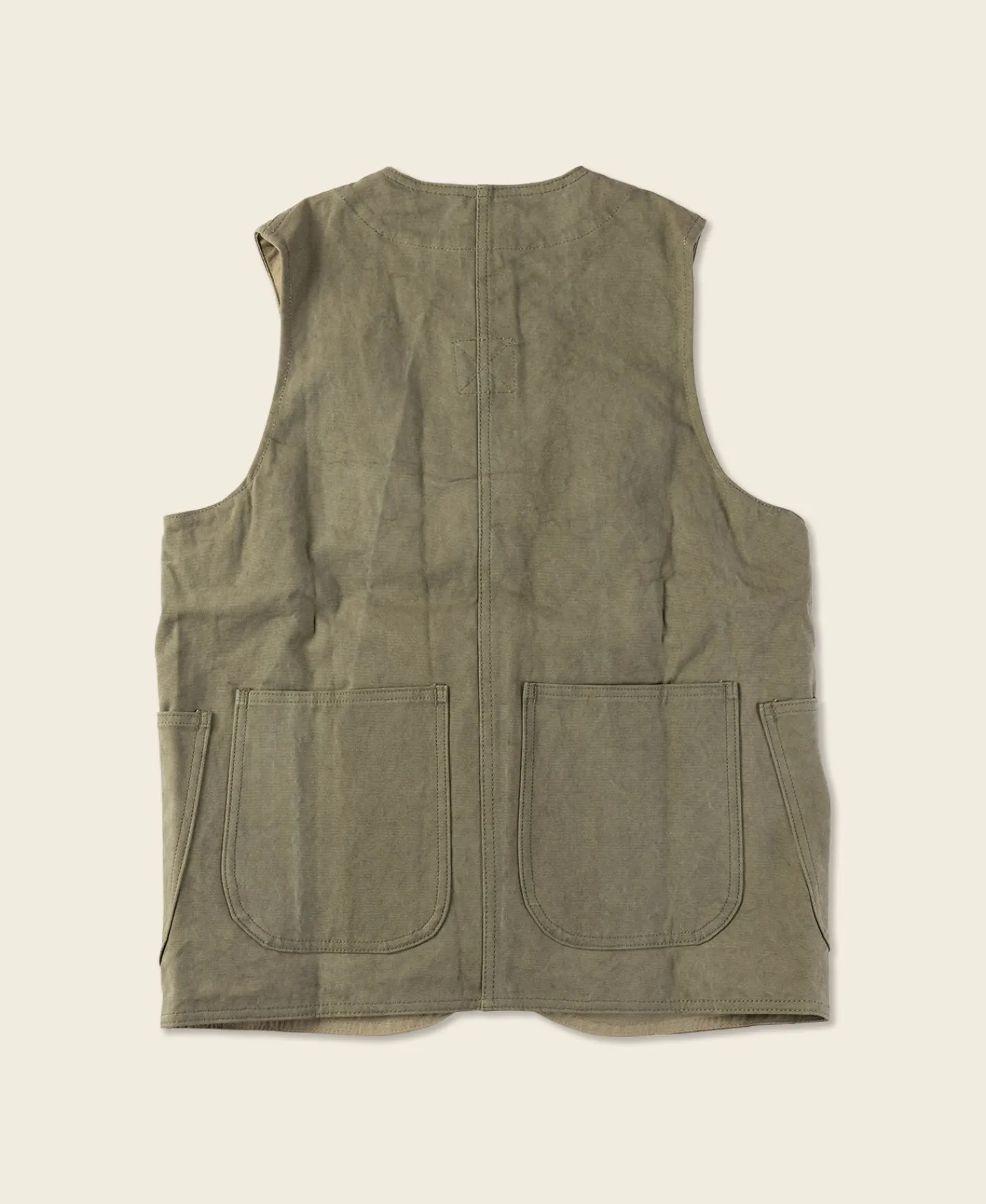 Bronson Mfg 1930s Heavyweight Canvas Game Pocket Hunting Vest -> Vests