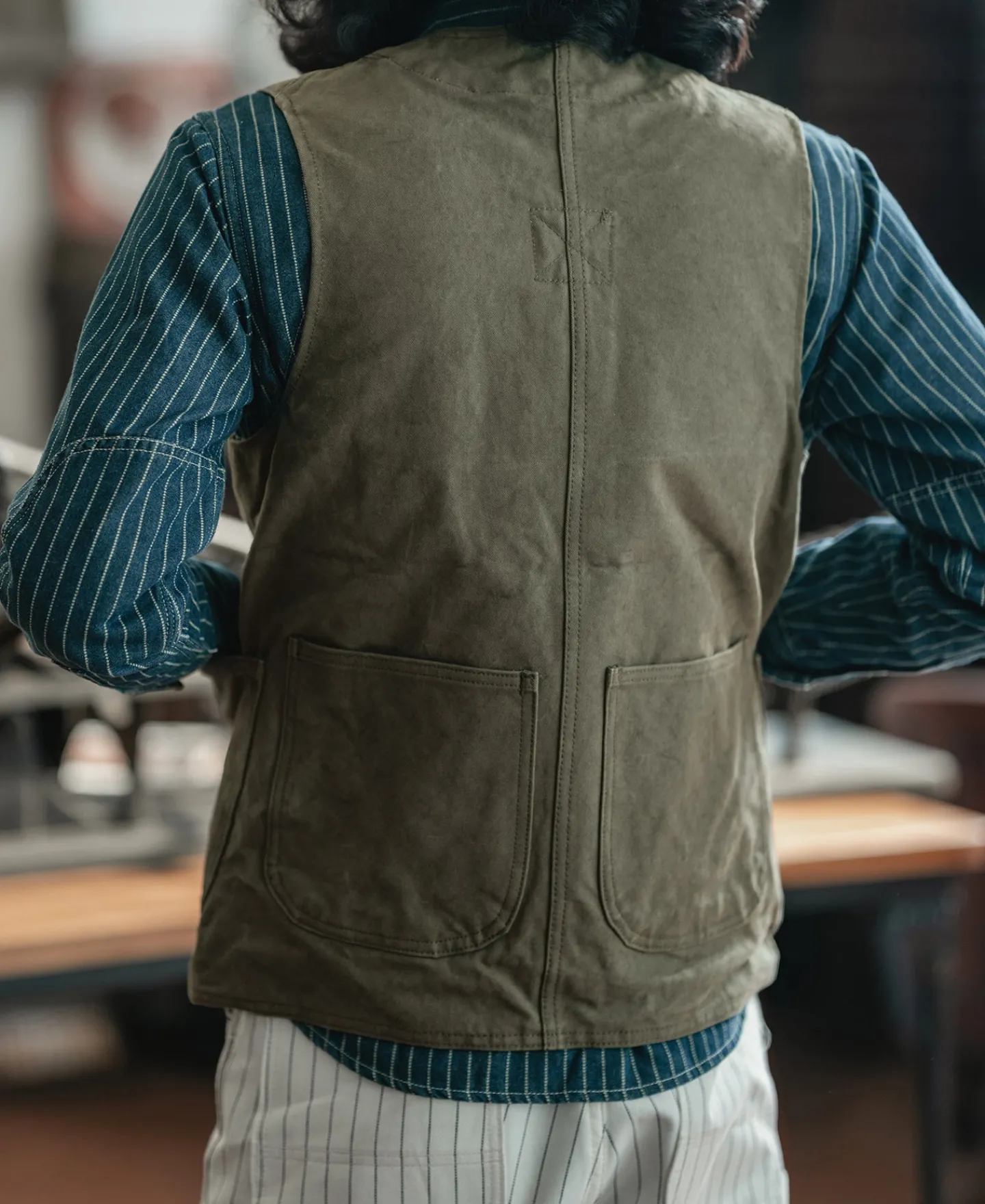 Bronson Mfg 1930s Heavyweight Canvas Game Pocket Hunting Vest -> Vests