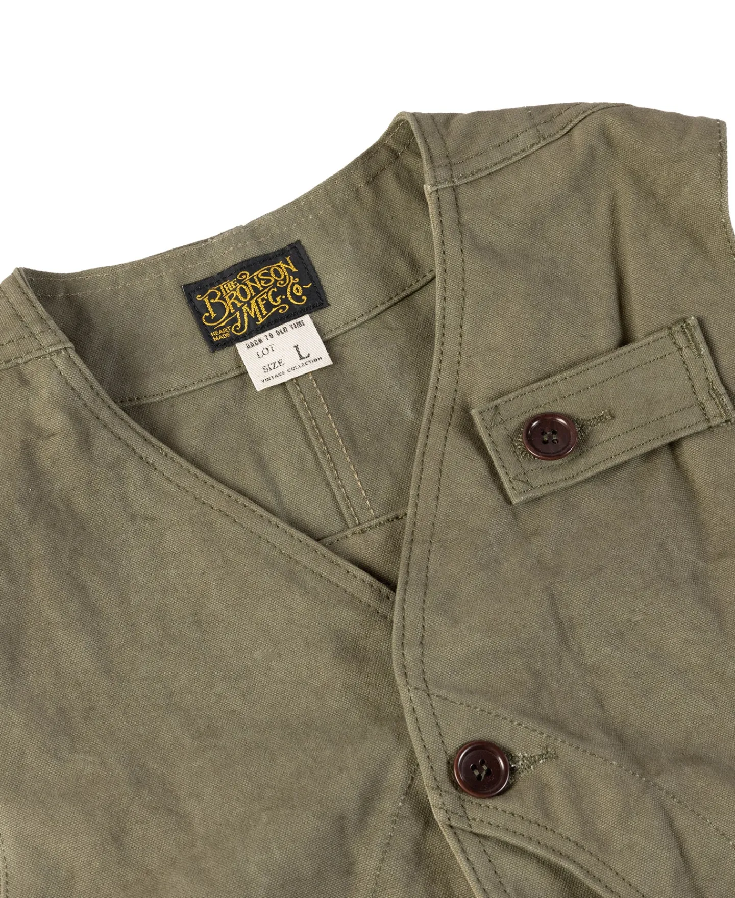 Bronson Mfg 1930s Heavyweight Canvas Game Pocket Hunting Vest -> Vests