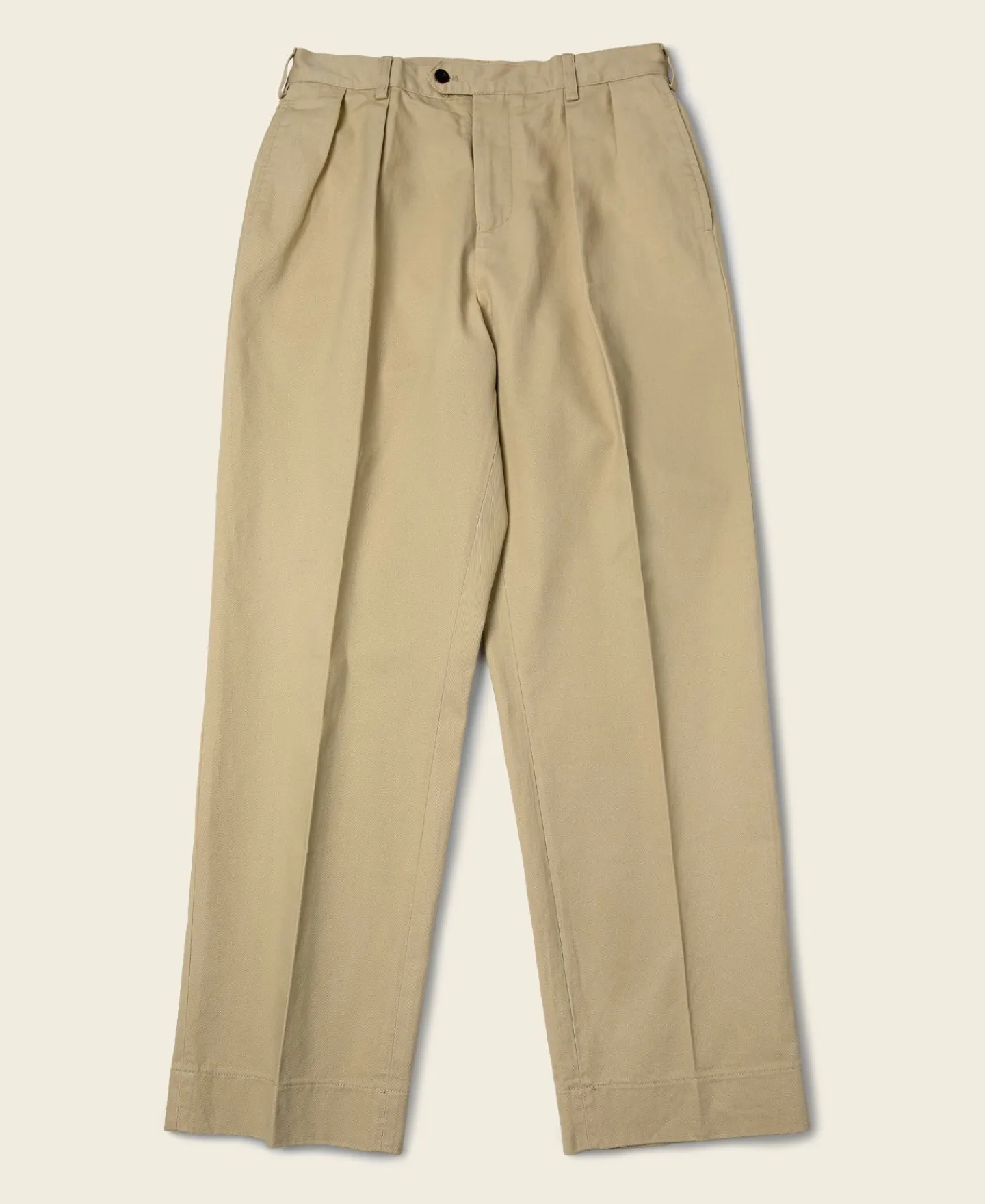 Bronson Mfg 1930s IVY Style Double Pleated Chino Trousers -> Pants & Trousers