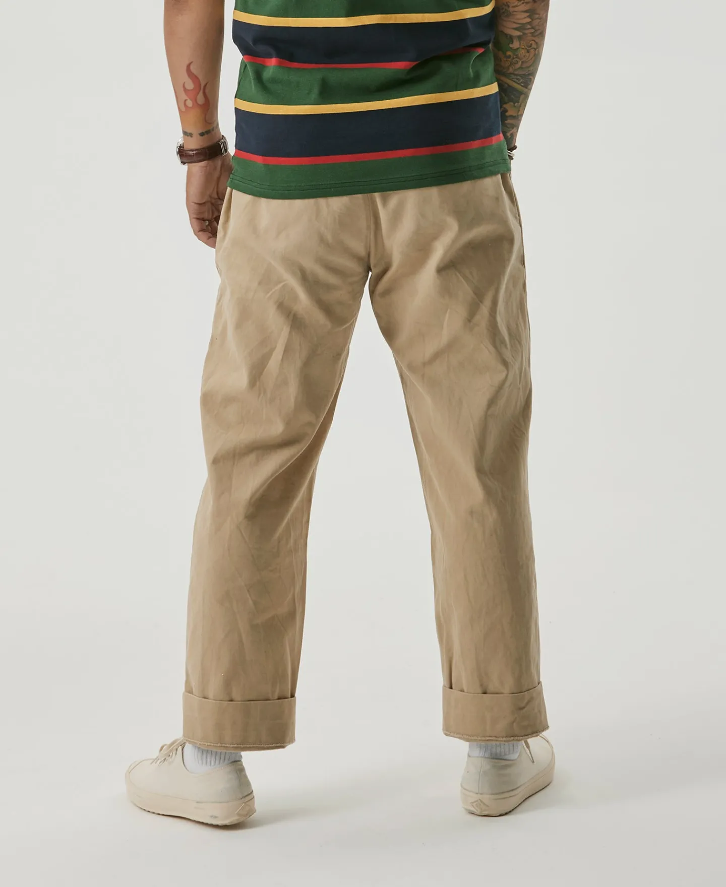 Bronson Mfg 1930s IVY Style Double Pleated Chino Trousers -> Pants & Trousers