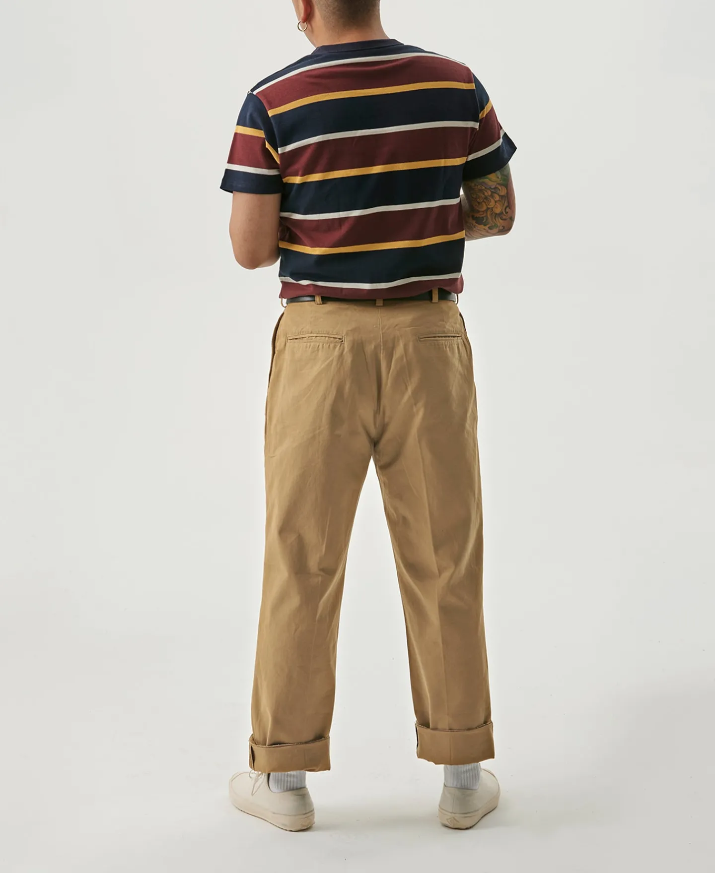 Bronson Mfg 1930s IVY Style Double Pleated Chino Trousers -> Pants & Trousers